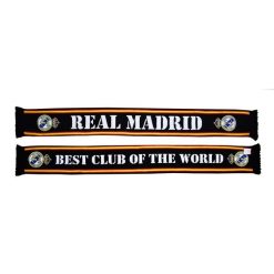 Szalik Real Madryt dziany - oficjalny licencjonowany. Czarne szaliki damskie REAL MADRID, bez wzorów. Za 119.00 zł.