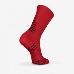 Skarpety piłkarskie podwyższone Kipsta Viralto II MiD antypoślizgowe. Czerwone skarpetki damskie KIPSTA, bez wzorów, z dzianiny. Za 39.99 zł.