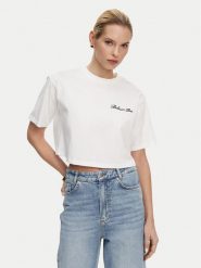 Balmain T-Shirt DF1EE020BC78 Biały Regular Fit. Białe t-shirty damskie Balmain, l, bez wzorów, z bawełny, bez kołnierzyka. Za 1,519.00 zł.