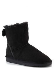 ISLAND BOOT Botki zimowe "Massey" w kolorze czarnym rozmiar: 39. Czarne botki damskie Island Boot, na zimę, z materiału, bez obcasa, bez zapięcia. Za 159.21 zł.
