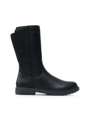 Geox Kozaki J Eclair G. E J169QE 000BC C9999 S Czarny. Czarne kozaki dziewczęce Geox, bez wzorów, ze skóry, bez obcasa, bez zapięcia. Za 219.99 zł.