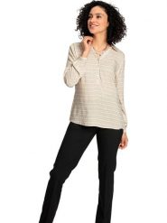 WITT WEIDEN Bluzka w kolorze beżowym rozmiar: 46. Brązowe bluzki damskie WITT WEIDEN, bez wzorów, z wiskozy, bez kołnierzyka, bez ramiączek. Za 36.94 zł.