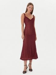 Bardot Sukienka koktajlowa Alegra Stretch Lace 59964DB Bordowy Regular Fit. Czerwone sukienki damskie Bardot, bez wzorów, z syntetyku, wizytowe, bez ramiączek. Za 529.99 zł.