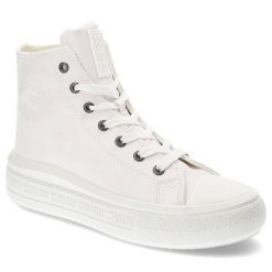 Białe Sneakersy Big Star Wygodne Buty. Białe obuwie sportowe damskie Big Star, z puchu, bez zapięcia. Za 129.00 zł.