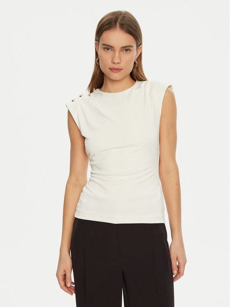 Marciano Guess Bluzka 5RGP07 6263A Écru Regular Fit. Bluzki damskie Marciano Guess, xxs, z aplikacjami, z syntetyku, bez kołnierzyka, bez ramiączek. Za 309.99 zł.