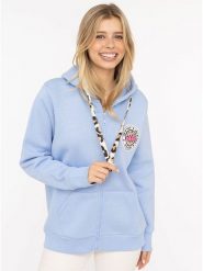 Zwillingsherz Bluza "Leo" w kolorze błękitnym rozmiar: S/M. Niebieskie bluzy damskie Zwillingsherz, m, bez wzorów, bez kaptura. Za 228.92 zł.