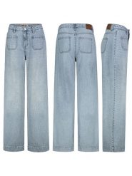 Sublevel Dżinsy - Comfort fit - w kolorze błękitnym rozmiar: XS. Niebieskie jeansy damskie Sublevel, z podwyższonym stanem. Za 118.56 zł.