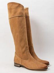 Zapato Skórzane kozaki w kolorze jasnobrązowym rozmiar: 37. Brązowe kozaki damskie Zapato, na zimę, bez obcasa, bez zapięcia. Za 254.74 zł.