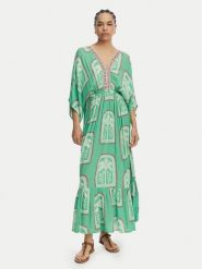 LOLA CASADEMUNT Sukienka letnia LS2616049 Zielony jasny Relaxed Fit. Zielone sukienki damskie LOLA CASADEMUNT, bez wzorów, z wiskozy, bez ramiączek. Za 459.99 zł.