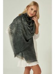 Lucky Bees Szal w kolorze antracytowo-beżowym - 180 x 90 cm rozmiar: onesize. Brązowe szaliki damskie Lucky Bees, bez wzorów, z materiału. Za 117.45 zł.