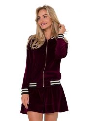 Made of emotion Aksamitna kurtka w kolorze bordowym rozmiar: M. Czerwone kurtki damskie Made Of Emotion, m, bez wzorów, bez kaptura. Za 233.95 zł.