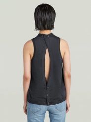 G-Star Bluzka w kolorze czarnym rozmiar: XS. Czarne bluzki damskie G-Star, xs, bez wzorów, z bawełny, retro, bez kołnierzyka, bez ramiączek. Za 117.45 zł.