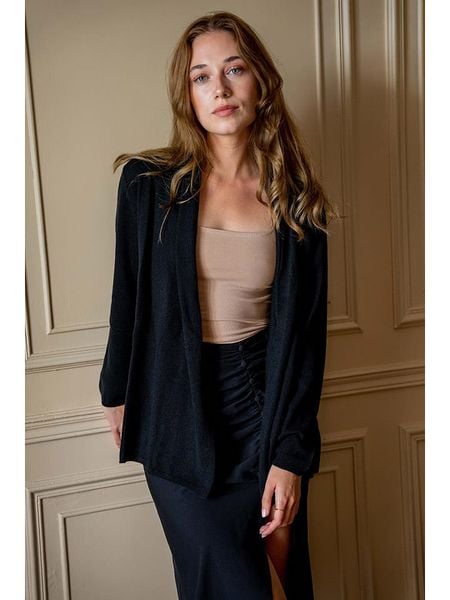 Maison Héritage Cashmere Kaszmirowy kardigan w kolorze czarnym rozmiar: XL. Czarne kardigany damskie Maison Héritage Cashmere, xl, bez wzorów, z kaszmiru. Za 439.24 zł.