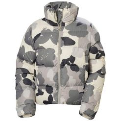 Damska kurtka puchowa Helly Hansen Jade. Szare kurtki damskie Helly Hansen, bez wzorów, z puchu, bez kaptura. W wyprzedaży za 502.00 zł.