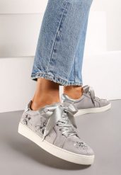 Szare Sneakersy Turn To Left. Szare obuwie sportowe casual damskie Renee, bez zapięcia. Za 44.99 zł.