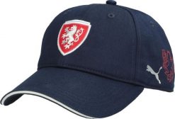 Czapka Puma Facr Team granatowa - one size. Niebieskie czapki z daszkiem damskie Puma, bez wzorów, z poliesteru. Za 158.99 zł.