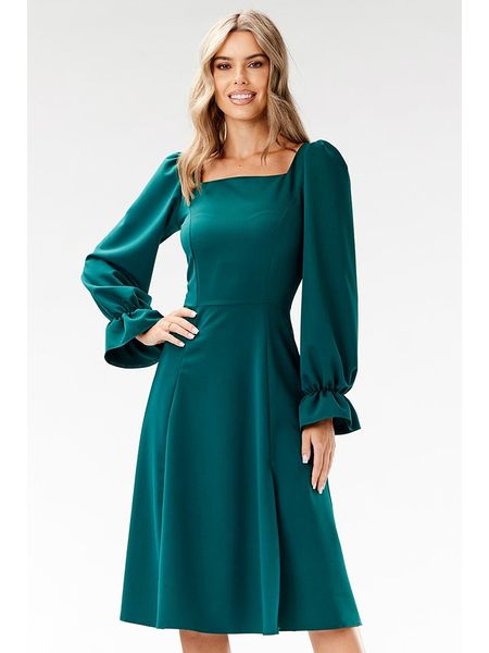 Awama Sukienka w kolorze zielonym rozmiar: XL. Zielone sukienki damskie Awama, bez wzorów, bez ramiączek. Za 92.42 zł.