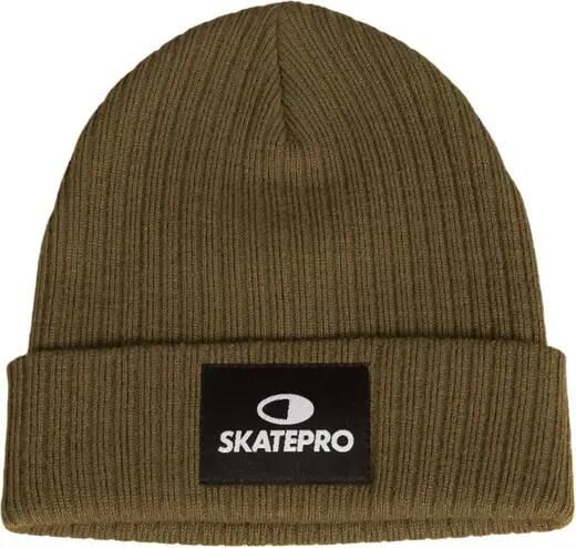 Odzież Beanies unisex SkatePro V2 Czapka Skate - Olive. Zielona czapki damskie SKATEPRO, na zimę, bez wzorów, z materiału. Za 75.99 zł.