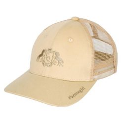 Czapka baseballowa jeździecka damska EQUESTRIAN QUEEN Juliana 26SS. Brązowe czapki z daszkiem damskie EQUESTRIAN QUEEN, bez wzorów, z bawełny. Za 88.99 zł.