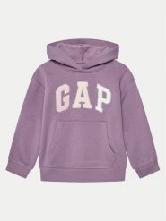Gap Bluza 633948-02 Fioletowy Regular Fit. Fioletowe bluzy dziewczęce GAP, bez wzorów, z bawełny, bez ramiączek, bez kaptura. Za 149.99 zł.