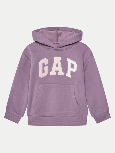 Gap Bluza 633948-02 Fioletowy Regular Fit. Fioletowe bluzy dziewczęce GAP, bez wzorów, z bawełny, bez ramiączek, bez kaptura. Za 129.99 zł.