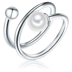 Lulu & Jane Srebro wysokiej pr óby Perła hodowlana słodkowodna Pierścionki 1 ct Damski. Białe pierścionki damskie Lulu & Jane, z perłą, srebrne. Za 459.99 zł.