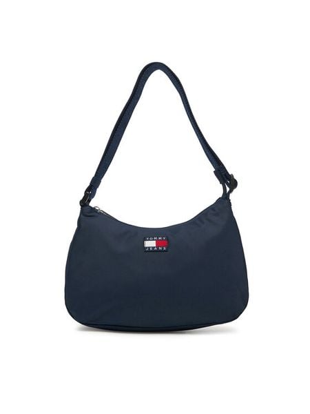 Tommy Jeans Torebka Tjw Ess Daily Shoulder Bag AW0AW17888 Granatowy. Niebieskie torebki klasyczne damskie Tommy Jeans, z jeansu, bez dodatków. Za 149.99 zł.