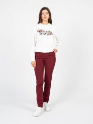 Liu Jo Spodnie "Chino" | WF1220 T7896 | Kobieta | Czerwony. Czerwone spodnie dresowe damskie Liu Jo, bez wzorów, z elastanu, długie. W wyprzedaży za 329.00 zł.