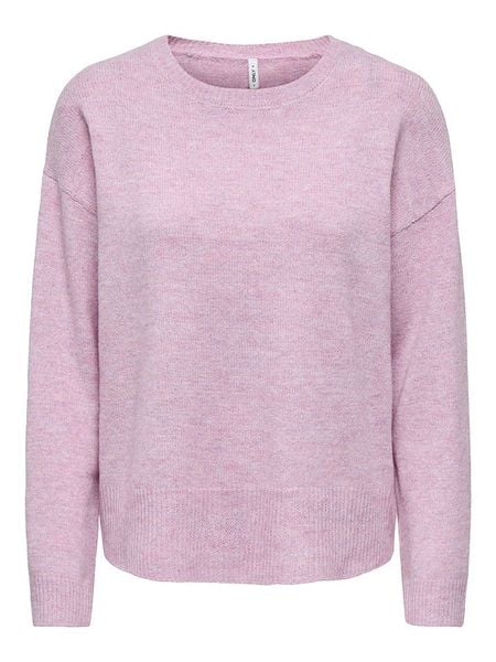ONLY Sweter w kolorze jasnoróżowym rozmiar: XS. Różowe swetry klasyczne damskie Only, xs, z wełny, bez kołnierzyka. Za 78.95 zł.