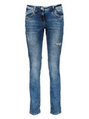Cecil Dżinsy - Slim fit - w kolorze niebieskim rozmiar: W28/L32. Niebieskie jeansy damskie Cecil. Za 74.63 zł.