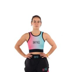 Biustonosz dla kobiet Metal Boxe Miami Vibe. Niebieskie biustonosze sportowe damskie METAL BOXE, bez wzorów. Za 187.50 zł.