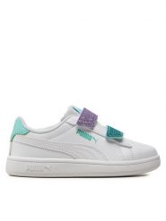 Puma Sneakersy Smash 3.0 395609 03 Biały. Białe buty sportowe dziewczęce Puma, bez wzorów, ze skóry, bez zapięcia. Za 139.99 zł.