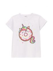 Coccodrillo T-Shirt WC5143210VGD Biały Regular Fit. Białe koszulki i t-shirty dziewczęce COCCODRILLO, bez wzorów, z bawełny, bez kołnierzyka, bez ramiączek. Za 39.99 zł.