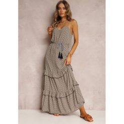 Ciemnozielona Sukienka Ailbhe. Zielone sukienki damskie Renee, z aplikacjami, boho, bez ramiączek. W wyprzedaży za 99.99 zł.