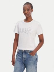 Liu Jo T-Shirt WA6491 JS923 Biały Regular Fit. Białe t-shirty damskie Liu Jo, l, bez wzorów, z bawełny, bez kołnierzyka. Za 259.99 zł.
