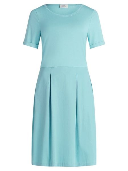 Vera Mont Sukienka w kolorze turkusowym rozmiar: 40. Niebieskie sukienki damskie Vera Mont, bez wzorów, bez ramiączek. Za 126.75 zł.