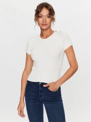 Liu Jo T-Shirt CF3204 MS99E Biały Slim Fit. Białe t-shirty damskie Liu Jo, xl, bez wzorów, z syntetyku, bez kołnierzyka. Za 999.99 zł.