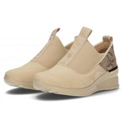Beżowe sneakersy damskie Filippo Dp1689/22 Skóra. Brązowe obuwie sportowe damskie Filippo, z nubiku, bez zapięcia. Za 169.00 zł.