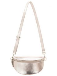 Zwillingsherz Skórzana saszetka "Crossbody" w kolorze srebrnym - 23 x 14 cm rozmiar: onesize. Szare nerki i saszetki damskie Zwillingsherz, bez wzorów, z materiału. Za 135.95 zł.