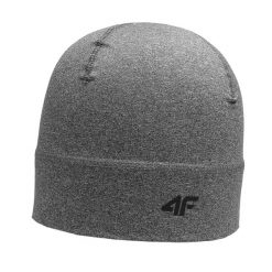 Czapka AW23AFCAU055. Szare czapki damskie 4F, bez wzorów. Za 100.99 zł.