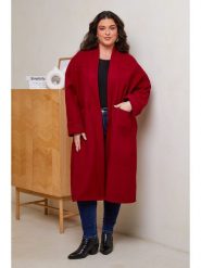 Curvy Lady Płaszcz przejściowy w kolorze czerwonym rozmiar: 40/42. Czerwone płaszcze damskie Curvy Lady, bez wzorów, bez kaptura. Za 137.10 zł.
