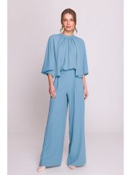 Stylove Kombinezon w kolorze błękitnym rozmiar: XL. Niebieskie kombinezony damskie Stylove, xl, bez wzorów, bez kołnierzyka, bez ramiączek. Za 289.88 zł.