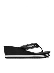 Nautica Japonki CEO-808457 Czarny. Czarne klapki damskie Nautica, bez wzorów, z materiału, bez obcasa, bez zapięcia. Za 99.99 zł.