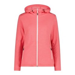Damska elastyczna polarowa bluza z kapturem CMP. Czerwone bluzy damskie CMP, xs, bez wzorów, z dresówki, z kapturem. Za 392.30 zł.