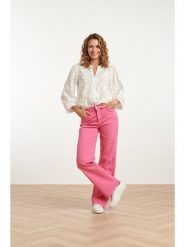 Smashed Lemon Bluzka w kolorze białym rozmiar: XL. Białe bluzki damskie Smashed Lemon, xl, bez wzorów, z bawełny, bez kołnierzyka, bez ramiączek. Za 123.82 zł.