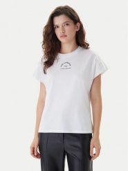 KARL LAGERFELD T-Shirt B1W17032 Biały Relaxed Fit. Białe t-shirty damskie KARL LAGERFELD, m, bez wzorów, z bawełny, bez kołnierzyka. Za 339.99 zł.