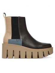 United Nude Botki Grip Chelsea LO V 1103216116 Brązowy ciemny. Brązowe botki damskie United Nude, ze skóry, bez obcasa, na koturnie, bez zapięcia. Za 1,539.00 zł.