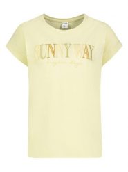 Sublevel Koszulka w kolorze jasnożółtym rozmiar: M. Żółte bluzki damskie Sublevel, m, bez wzorów, z bawełny, bez kołnierzyka, bez ramiączek. Za 43.99 zł.