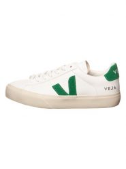Veja Skórzane sneakersy "Campo" w kolorze biało-zielonym rozmiar: 40. Białe obuwie sportowe damskie Veja, bez zapięcia. Za 461.21 zł.