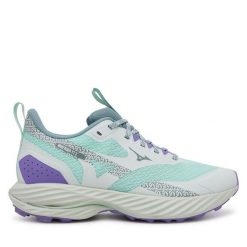 Buty do biegania Mizuno. Niebieskie obuwie sportowe damskie Mizuno, do biegania, mizuno wave. Za 379.99 zł.